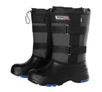 Pangolin Bottes de Neige Homme, Tige en Tissu Oxford Déperlant, Bas en Caoutchouc Imperméable, Chausson Thermique Amovible, Semelle Antidérapante à Crampons/Spike Noir 42 EU