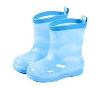 Pangolin Bottes de Pluie Enfant Fille Garçon, Bottes Imperméables Mi-Hautes avec Tirant Arrière, Bottes de Jardin et de Flaques pour Maternelle École Extérieur Bleu 37 EU