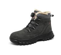 Pangolin Mode Casual Chaussures pour Hommes Velours épais Anti Crash Anti piqûre Anti Odeur Anti Usure sécurité Anti dérapant Boucle bandoulière Grey 41 EU