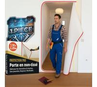 Pangolino Porte anti-poussière en non-tissé avec fermeture éclair, protection contre la poussière, porte, 1,10 x 2,20 m