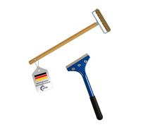 Pangolino Rouleau à pointes pour papier peint 150 x 500 mm, hérisson pour perforation de papier peint, outil de pose avec grattoir à peinture