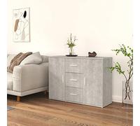 Pangshiyuan Buffet blanc avec pieds en métal, espace de rangement, portes pratiques, pour salon et salle à manger, 90 x 34 x 80 cm, matériau dérivé du bois