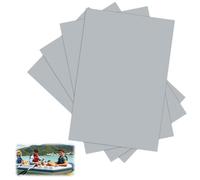 pangutheos 4 Pièces Kit de Réparation pour Bateau Gonflable, 15x10cm Patch PVC, Rustines Épaissies Étanche pour Pneumatique, Kayak, Canoë(Gris)