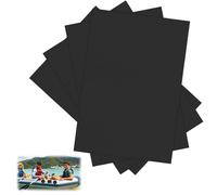 pangutheos 4 Pièces Kit de Réparation pour Bateau Gonflable, 15x10cm Patch PVC, Rustines Épaissies Étanche pour Pneumatique, Kayak, Canoë(Noir)