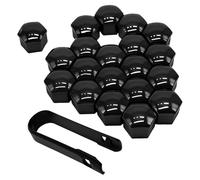PANGUYN 20 Pcs Capuchon D'écrou de Roue pour Mercedes Benz B-Class (W246) 2011-2018, Cache Ecrou 17 Mm avec Ensemble D'outils de Démontage Anti-poussière,19MM