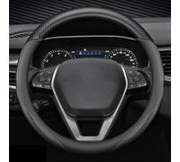 PANGUYN Couvre Volant Voiture pour Renault Trafic III 2014-2019, Housse de Volant Voiture Cuir 37-38cm Antidérapant Protege Volant Voiture en Forme de D,O