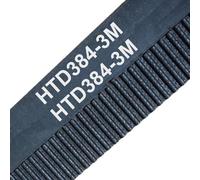 Pangyoo HTD3M 384 Courroie de Distribution Largeur 8mm 10mm 12mm Longueur 384mm Caoutchouc Boucle fermée 384-3M-10 384 HTD 3M 6 CNC (Size : Width 8mm)