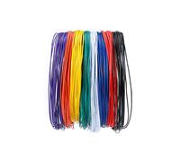 Pangyoo PYouo-Fil de cuivre 1 Set 10M 26AWG Fil Flexible, câble PVC 26AWG 1,3 mm, Fil de cuivre étamé, câble à LED isolé de 8 Couleurs pour Bricolage Connect Accessoires d'outils