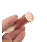 Pangyoo Tige de cuivre T2 6 mm, 7 mm, 8 mm, 10 mm, 12 mm, longueur 100 mm, barre ronde, billette de cuivre massif(7mm)