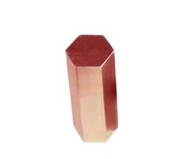 Pangyoo Tige hexagonale en cuivre T2, tige carrée en cuivre rouge bronze violet, taille 8 mm à 36 mm(10mm x 500mm)