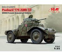 Panhard 178 Amd-35, WWII French Armoured Vehicle 1:3 5 Plastique Model Kit Icm
