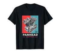 Panhead USA VTwin Engine Speed and Freedom Tampon rétro HD T-Shirt