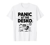 Panic at The Desk-O Funny Corporate Life Work from Home T-Shirt