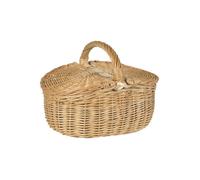 Panier 2 couvercles en osier miel