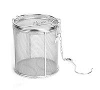 Panier 304 de panier d'halogène d'acier inoxydable, filtre d'assaisonnement de boule de thé, filtre de séparation d'assaisonnement(12 * 13cm)