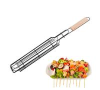 Panier à barbecue, panier à charbon de bois, grille de barbecue, brochettes en métal, panier à légumes pour griller des légumes, des fruits de mer, de la viande
