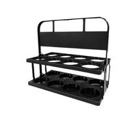 Panier à bière - Porte-Bouteille à bière, étui Portable pour Bouteille de Boisson | Pack de 8 seaux à bière, Porte-gobelet Pliant, Porte-bière réutilisable pour 8 Bouteilles de, Noir,