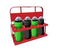 Panier à bière - Porte-bouteille de bière - Porte-boissons et bouteilles de bière portable - Lot de 8 porte-bières pour bière, porte-gobelet avec poignée, boîtes pliantes, rouge, Voir description