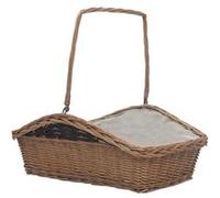 Panier à bois de chauffage avec poignée 61,5x46,5x58 cm Marron G