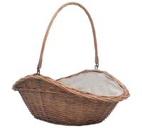 Panier à Bois de Chauffage et Poignée 60x44x55 cm Saule Porte-bûches vidaXL
