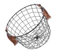 Panier à bois de chauffage rond en métal avec poignées, bac de rangement en fer rustique pour bûches, couvertures et linge, organiseur intérieur et extérieur, 26 x 26 x 18 cm (noir)