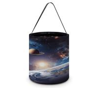 Panier à bonbons avec impression univers galaxie pour Halloween ou fournitures quotidiennes, style, taille unique, Style :, Taille unique