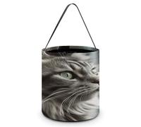 Panier à bonbons gris avec impression yeux verts pour Halloween ou fournitures quotidiennes, style, taille unique, Style :, Taille unique