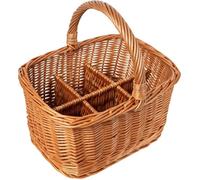 Creative Home Panier à Bouteilles en Osier 6 Compartiments - 40 x 31 x 38 cm