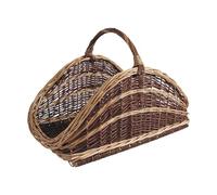 Panier à Bûches Arrondi en Osier Avec Poignée Sannover