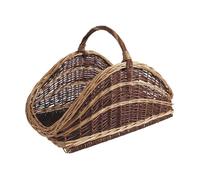 Panier à Bûches Arrondi en Osier Avec Poignée Sannover
