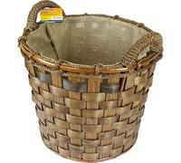 Panier à bûches en osier avec anses 45 x 45 x 43 cm