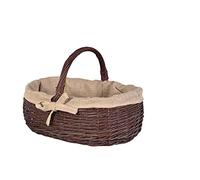 Panier à bûches en osier avec garniture en jute 600 x 280 x 400 mm (l x p x h)