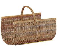 Panier à bûches en osier buff, 50 x 36 x 28-44 cm -PEGANE-