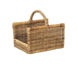 - Panier à bûches en poelet avec anse renforcée