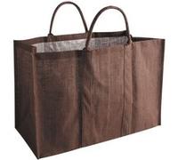 Panier à bûches jute plastifiée marron Aubry Gaspard SBU1070 marron G