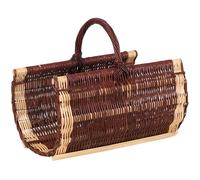 Panier à buches osier brut et blanc PBU1070