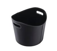 Panier à bûches rond WERKA PRO Ø39xh 31cm Similicuir noir Similicuir noir