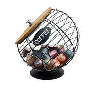 - Panier à café décoratif avec couvercle, organisateur de café, tasses à vintage, présentoir | Accessoires de bureau, corbeille à , plateau de rangement en fer, café pour