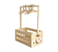 Panier à caisse pour bébé en bois de 1250 g | Bab Panier de rangement avec poignée pour maison, salon, chambre, fête, révélation du sexe, réunion de