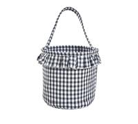 Panier à carreaux d'Halloween avec décoration de pompons, décoration de sac de friandises ou de friandises, panier cadeau, H Goodie pour enfants, sacs de Noël