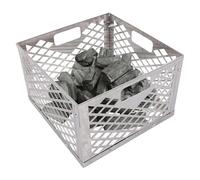 Panier à charbon en acier inoxydable - Support de ponçage à feu carré, panier à charbon de bois pour barbecue | Panier à charbon lourd, non corrodé pas facile à casser pour fumer BBQ Outdoor Grill