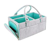 Panier à couches pour bébé 38 x 25 x 18 cm organiseur à compartiments multiples en feutre avec poches latérales et poignée de levage essentiels pour bébé cadeaux pour les nouvelles mamans