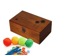 Panier à Coudre en Bois - Support de Fournitures Artisanales Vintage, boîte à bobines de Fil décorative, Organisateur pour Outils en Bois, kit de - Coffre pour Adultes, Femmes, Hommes
