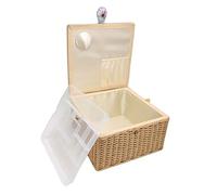 Panier à Couture, Lightweight Portable Sewing Basket Storage Box,Matériaux De Qualité,Supérieure Léger Et Portable Grande Capacité Avec Plateau Amovible