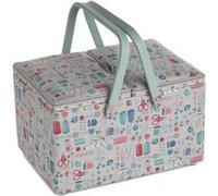 Panier à couture motif Mercerie - 21x30.5x19.5cm - Distrifil(...) - Ecru Ecru G