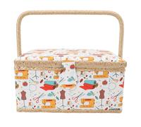 Panier à Couture Portable, Boîte de Rangement pour Couture, Grande Capacité Organisateur de Rangement pour Couture Rangement de Broderie avec Plateau en Plastique Amovible