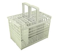 Panier à couverts - 8 compartiments - Avec poignée - Compatible avec lave-vaisselle Hoover Candy - Blanc