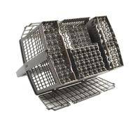 Panier à couverts, compatible avec Bosch, 11018806 SMZ5100 | Support de rangement pour ustensiles en plastique, gris, pour lave-vaisselle