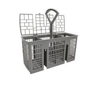 Panier à couverts, compatible avec Bosch, support lave-vaisselle | Support universel de rangement d'ustensiles en plastique gris, 227 x 88 x 115 mm