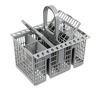 Panier à couverts, compatible avec Hotpoint, C00257140 | Support en plastique avec structure détachable et poignée ronde pour couteaux et fourchettes